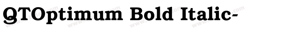 QTOptimum Bold Italic字体转换